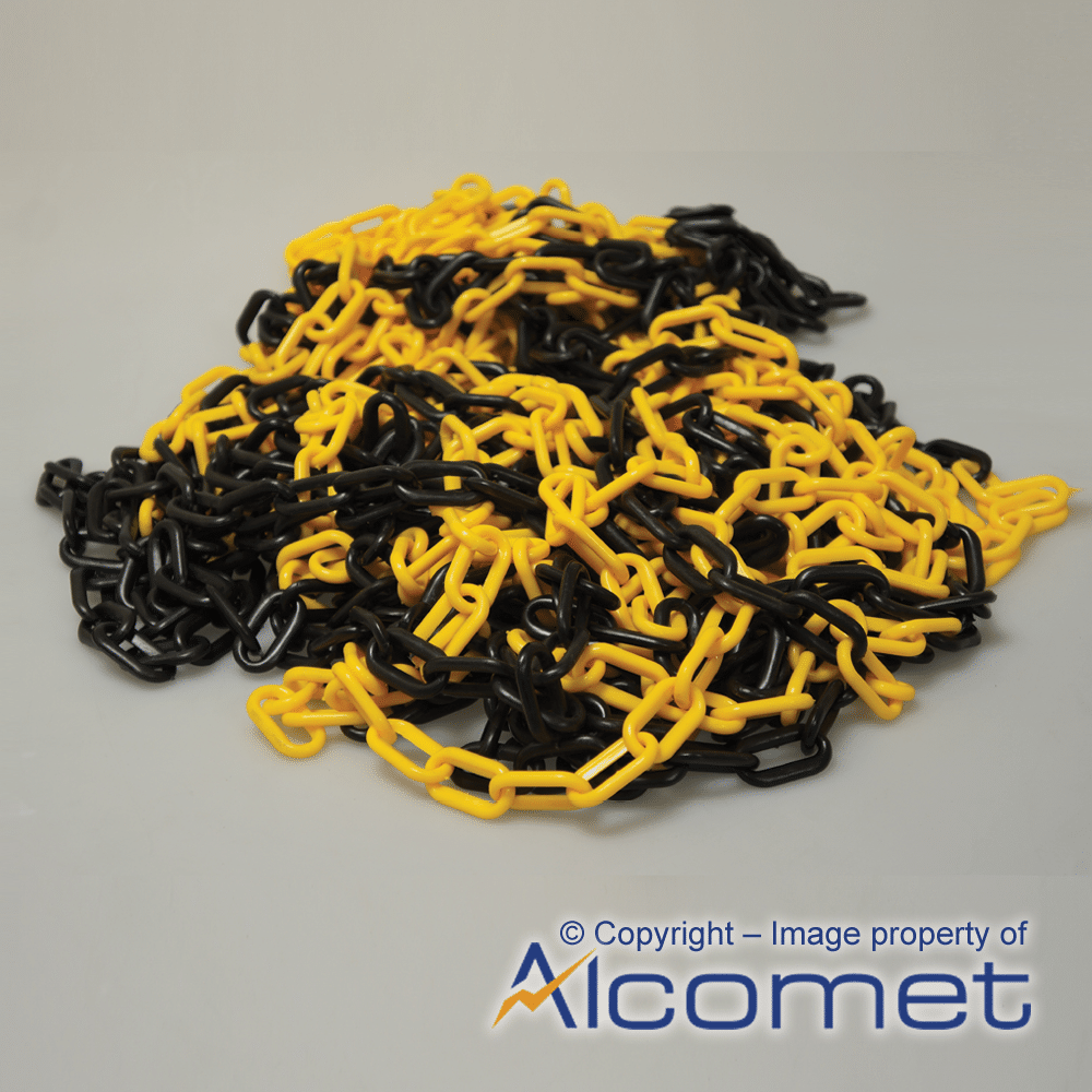 6mm Yellow and Black Chain | Demarcation | Alcomet