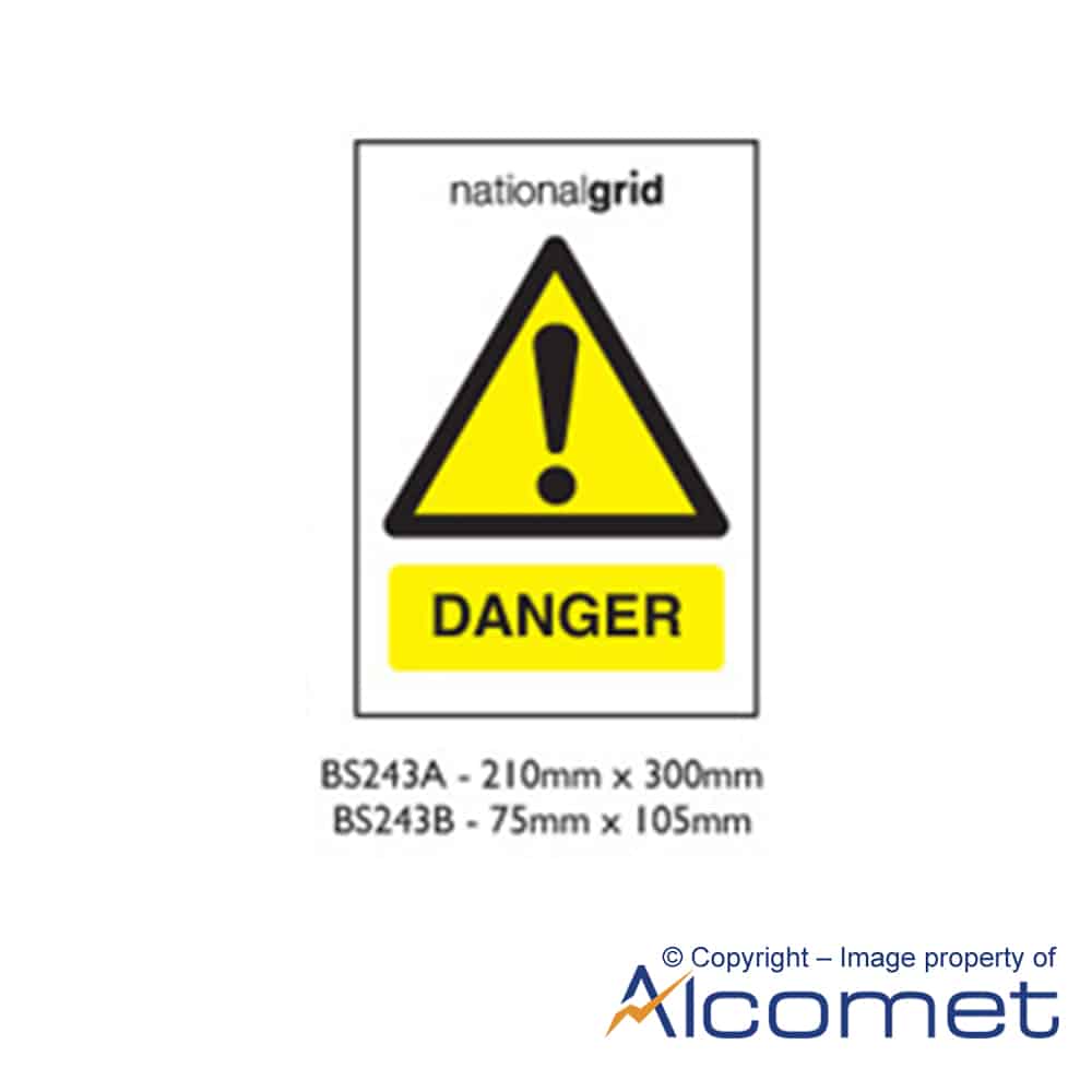 Caution Danger | National Grid | Substation Signs | Alcomet