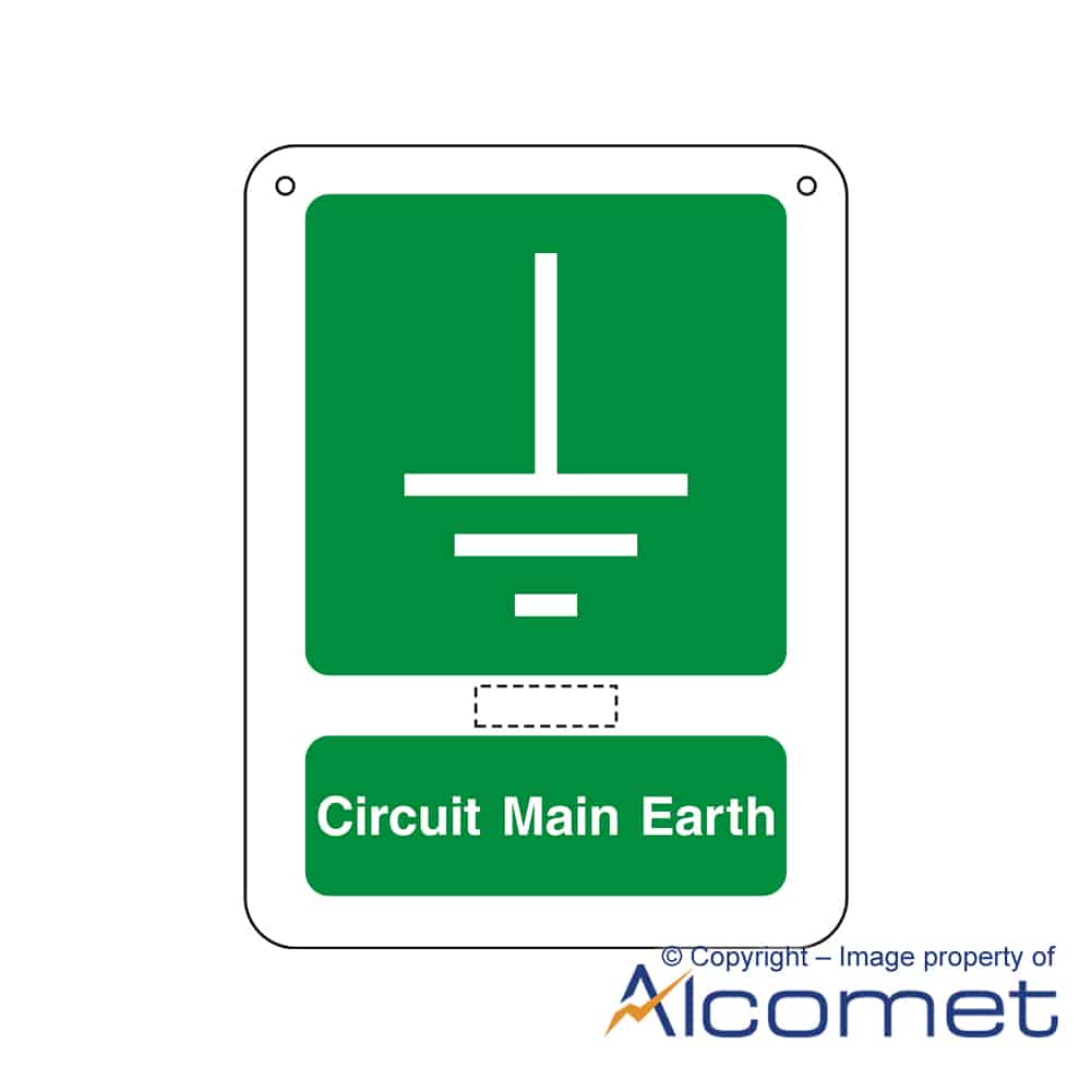 Circuit Main Earth Sign | UK Power Networks | Alcomet